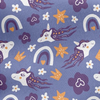 Elegant Unicorn With Crown Jersey Backed Fleece