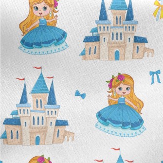 Beautiful Princess And Castle Jersey Backed Fleece