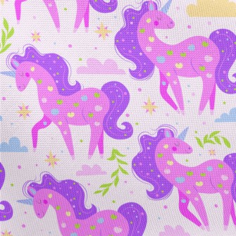 Apple Pattern Unicorn Pongee