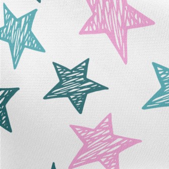 Hand Drawn Star Doodles Pongee