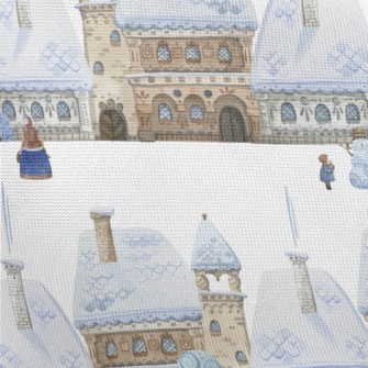 Winter Snowy Street Pongee