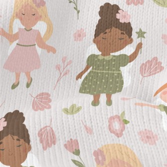 Fairy Tale Fairy And Flowers Stretch Jersey