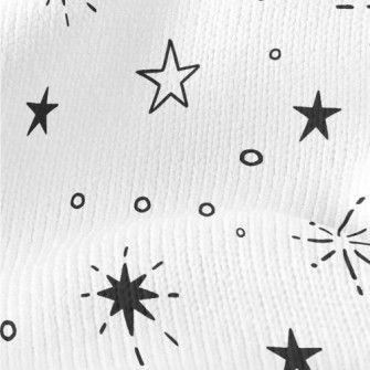 Hand Drawn Various Stars Stretch Jersey