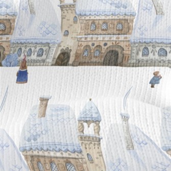 Winter Snowy Street Stretch Jersey