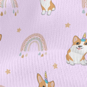 Cute Corgi And Rainbow Stretch Jersey