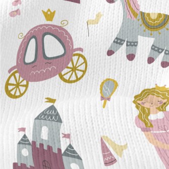 Fairytale Princess And Carriag Stretch Jersey