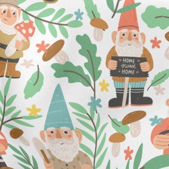 Dwarf And Mushroom Lightweight Cotton Poplin