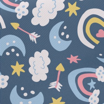 Rainbow At Night Midweight Cotton Poplin