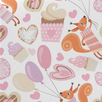 Squirrel&#39;s Dessert Party Midweight Cotton Poplin