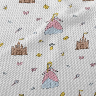 Princess And Castle Birdseye Piqué