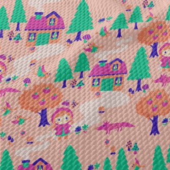 Little Girl In The Forest Birdseye Piqué