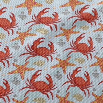 Crab And Starfish Birdseye Piqué