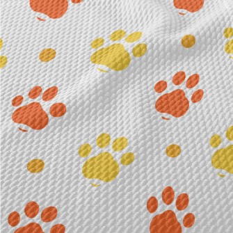 Two-color Dog Footprints Birdseye Piqué