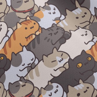 Cartoon Cat Stacking Chiffon