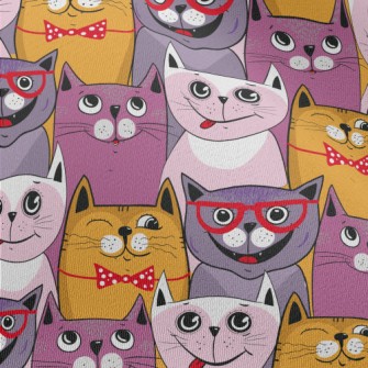 Colorful Cat Doodle Chiffon