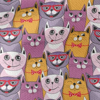 Colorful Cat Doodle Waterproof Canvas