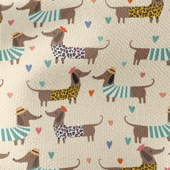 Dressed Up Dachshund Waterproof Canvas