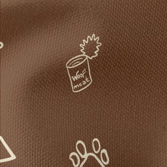 Hand Drawn Dog Food Waterproof Canvas