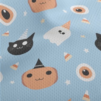 Cute Halloween Athletic Mesh Flat Back