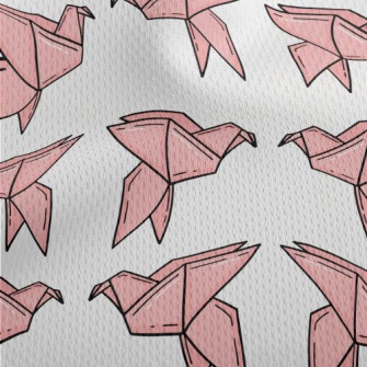 Pink Paper Cranes Athletic Mesh Flat Back