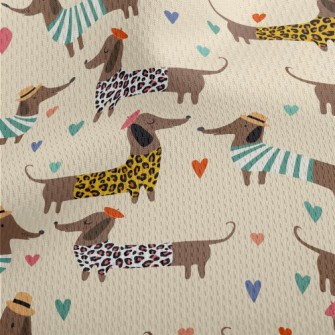 Dressed Up Dachshund Athletic Mesh Flat Back