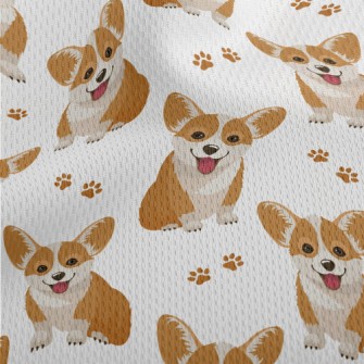 Smiling Corgi Athletic Mesh Flat Back