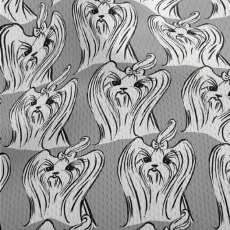 Bow Tie Yorkshire Terrier Athletic Mesh Flat Back