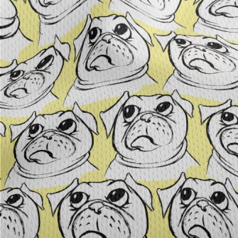 Pouting Pug Athletic Mesh Flat Back