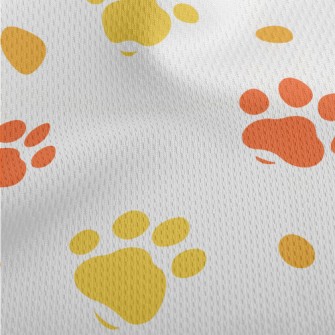 Two-color Dog Footprints Athletic Mesh Flat Back