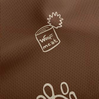 Hand Drawn Dog Food Athletic Mesh Flat Back
