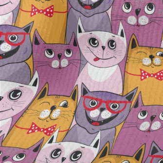 Colorful Cat Doodle Terry