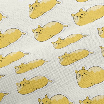 Lying Orange Cat Performance Linen
