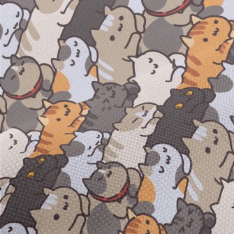 Cartoon Cat Stacking Performance Linen