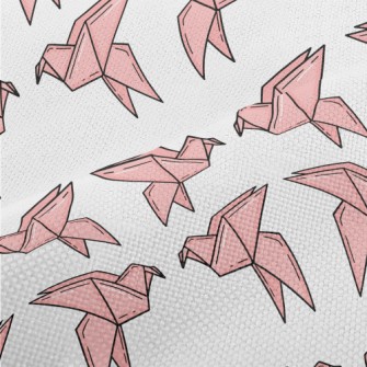 Pink Paper Cranes Performance Linen