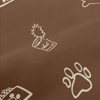 Hand Drawn Dog Food Performance Linen