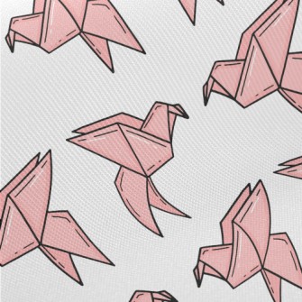 Pink Paper Cranes Twill