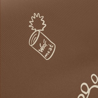Hand Drawn Dog Food Twill