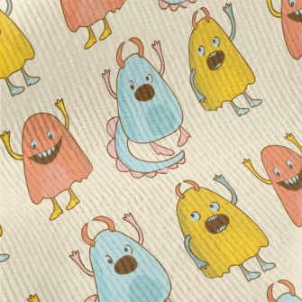 Colorful Cute Little Monsters Standard Corduroy