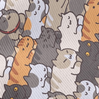 Cartoon Cat Stacking Standard Corduroy