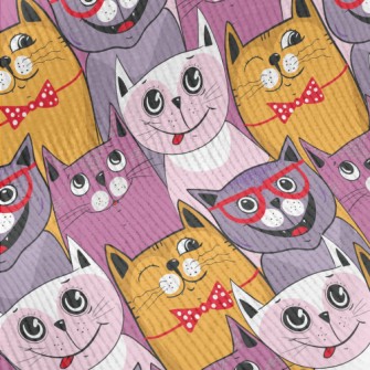 Colorful Cat Doodle Standard Corduroy