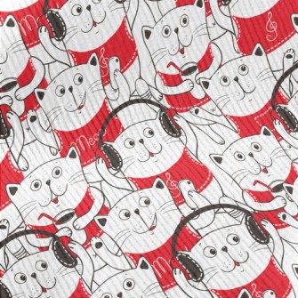 White Cat Illustration Standard Corduroy
