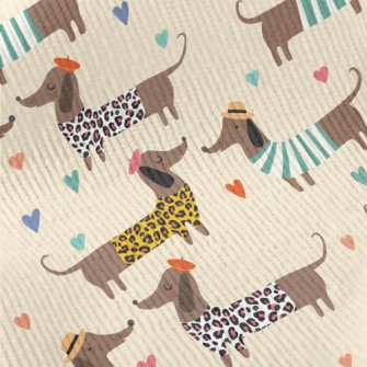 Dressed Up Dachshund Standard Corduroy