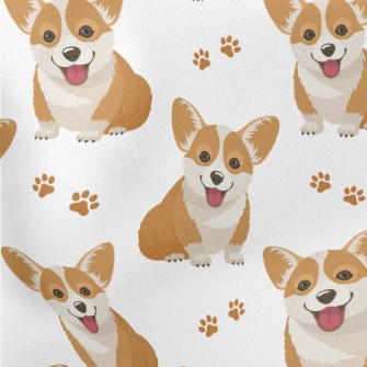 Smiling Corgi Stretch Ponte