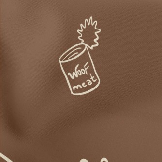 Hand Drawn Dog Food Stretch Ponte