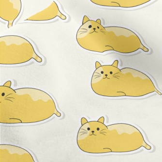 Lying Orange Cat Micro Fleece