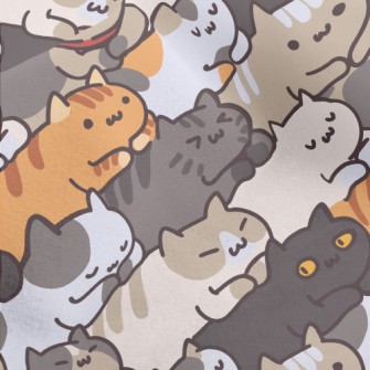 Cartoon Cat Stacking Micro Fleece