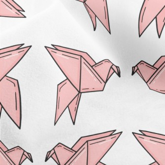 Pink Paper Cranes Micro Fleece