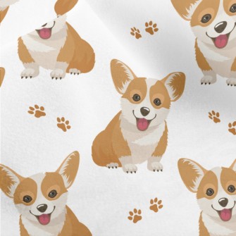Smiling Corgi Micro Fleece