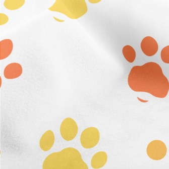 Two-color Dog Footprints Micro Fleece
