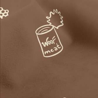 Hand Drawn Dog Food Micro Fleece